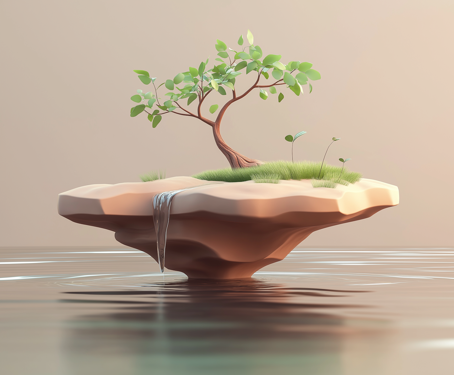 Serene Floating Island