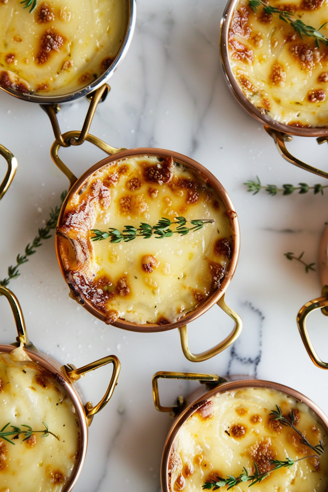 Elegant Custard Dessert Presentation