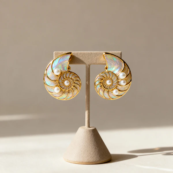 Nautilus Shell Earrings