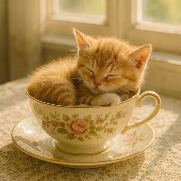 Kitten in Teacup