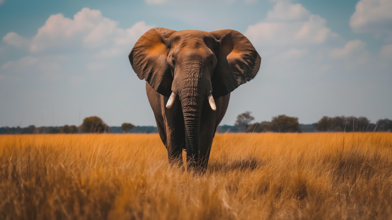 Majestic Solitary Elephant