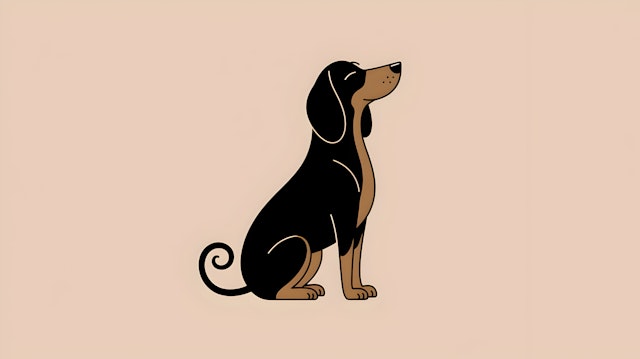 Minimalist Dog Illustration