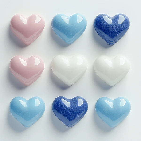 Glossy Heart Grid