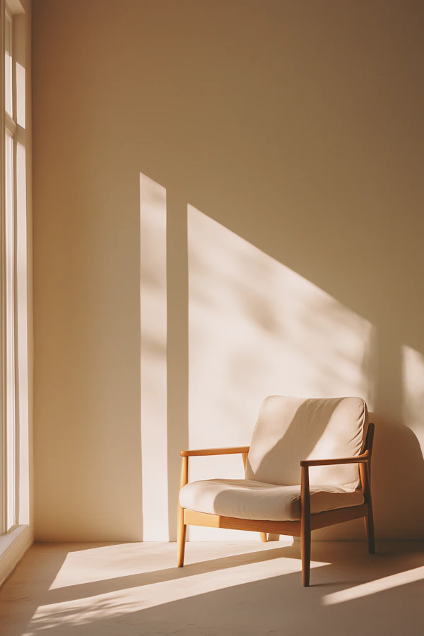 Minimalist Interior with Armchair