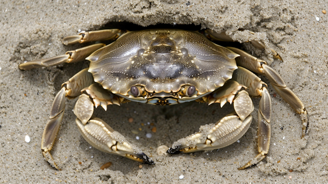 Crab on Sandy Surface