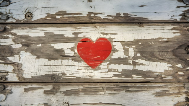 Rustic Heart on Weathered Wood