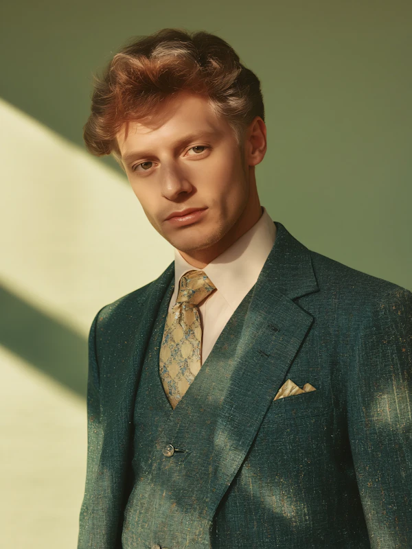 Formal Portrait in Teal