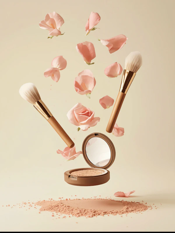 Floating Makeup Brushes