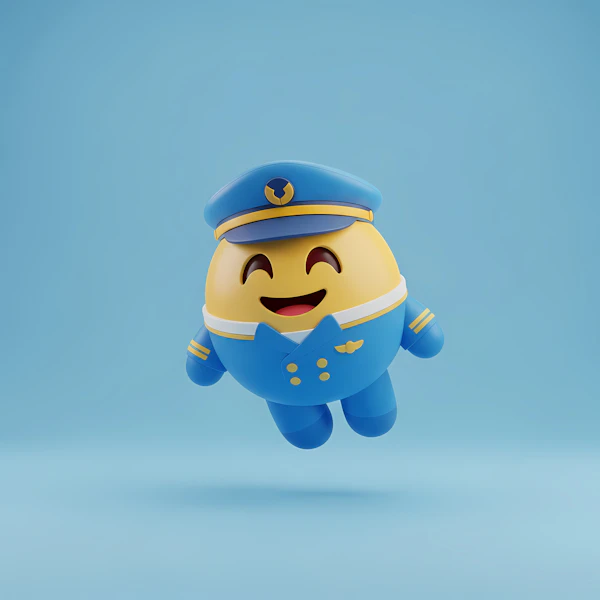 Cartoon Pilot Character