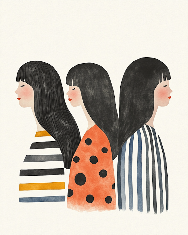 Three Women in Watercolor