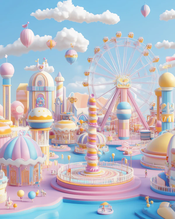 Pastel Amusement Park
