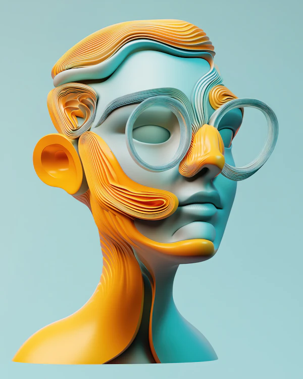 Surreal 3D Bust Art