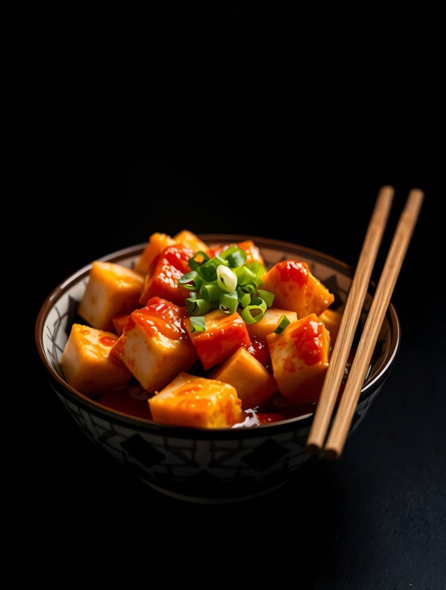 Tofu Dish with Red Sauce