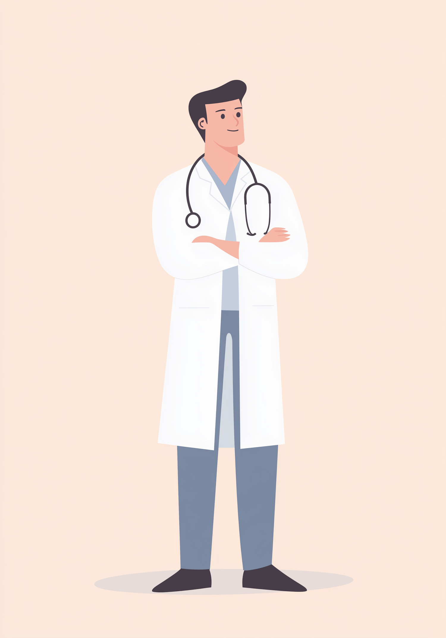 Cheerful Male Doctor Illustration