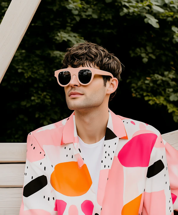 Stylish Portrait with Abstract Fashion