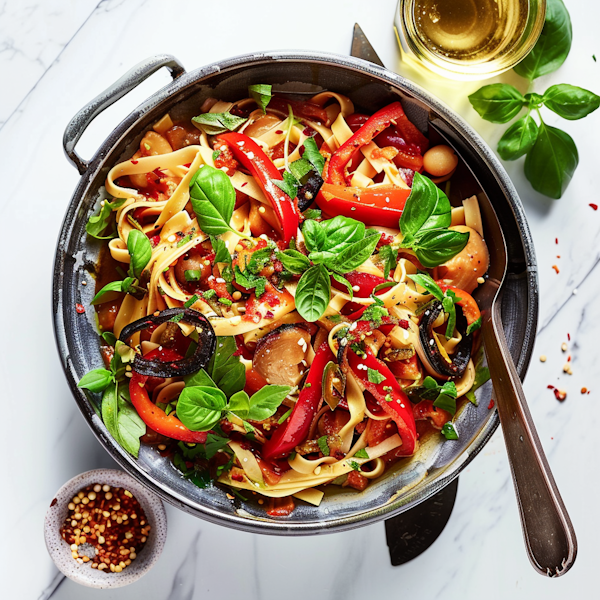 Vibrant Mediterranean Pasta Dish