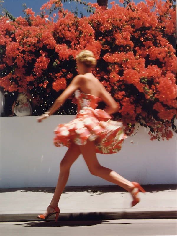Woman Running in Summer