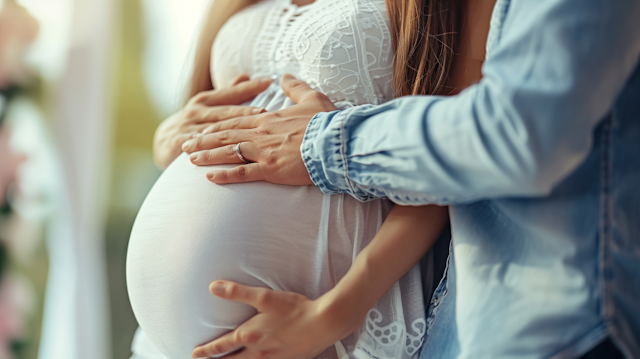 Pregnant Couple Embracing