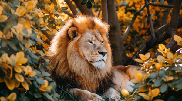 Majestic Resting Lion