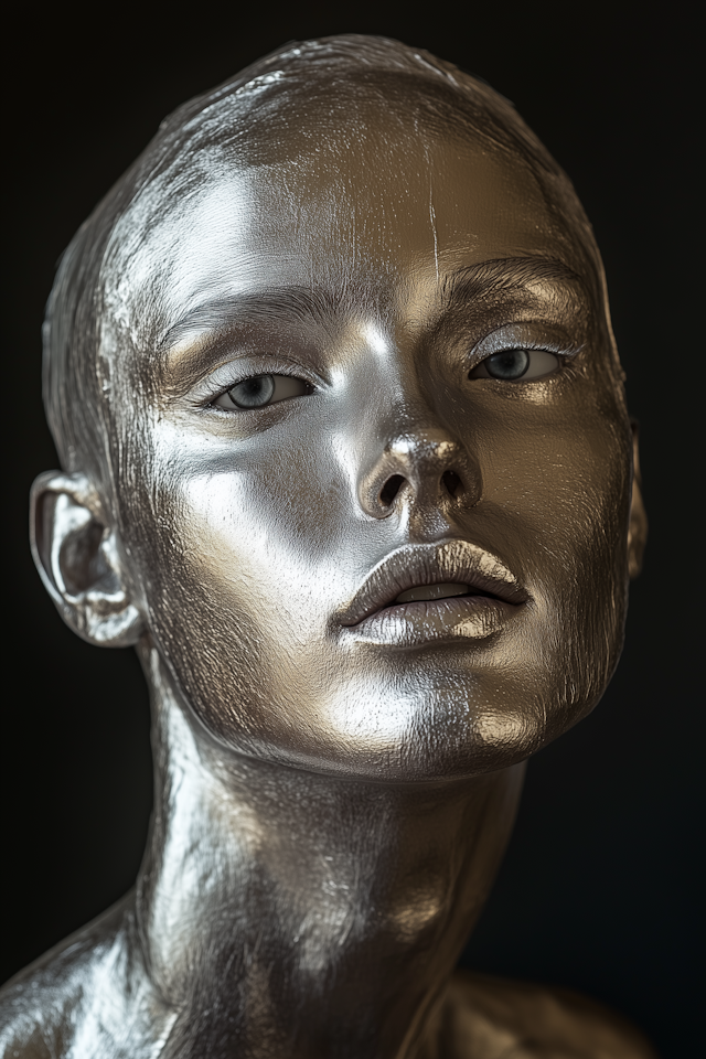 Futuristic Metallic Portrait