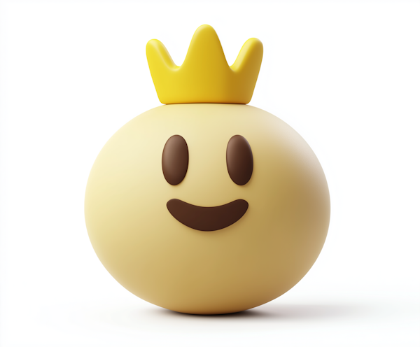 Smiling Emoji with Crown