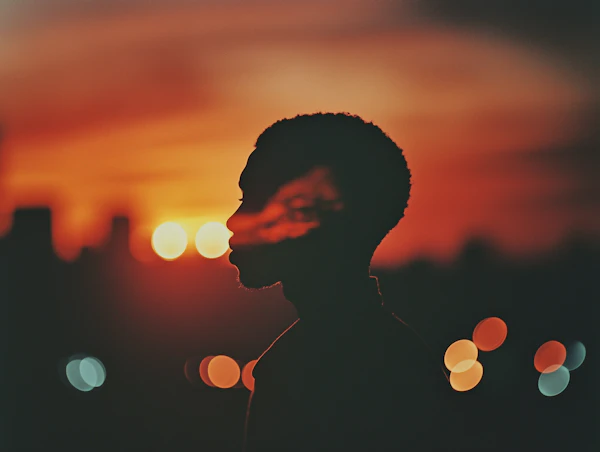 Silhouette Sunset Art