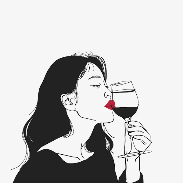 Woman Savoring Wine