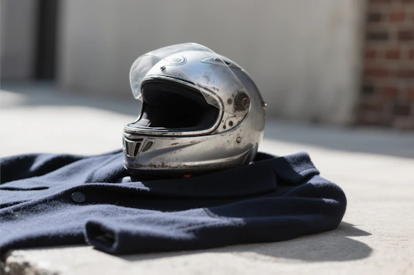 Helmet on Jacket