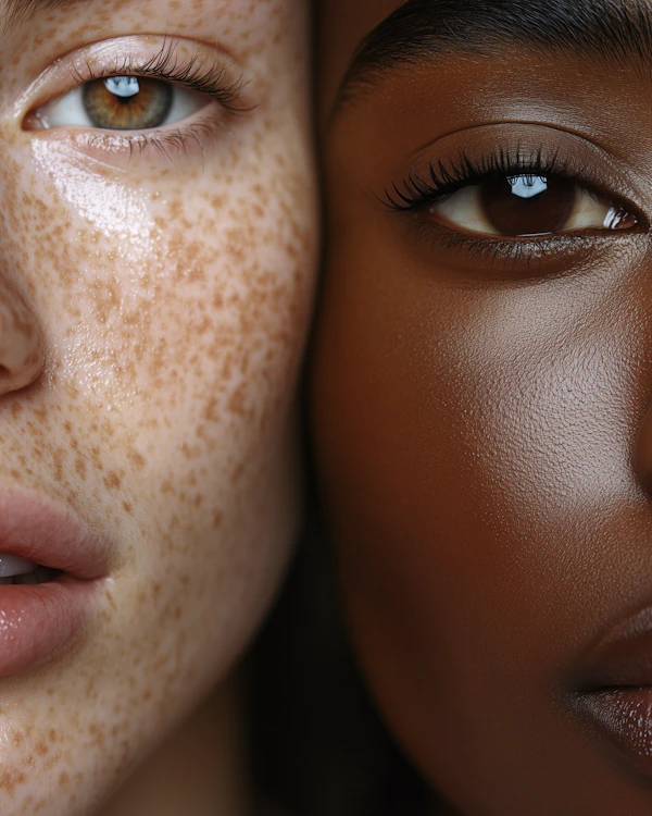 Diverse Faces Close-Up