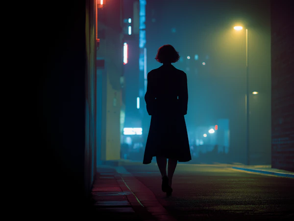 Urban Night Silhouette