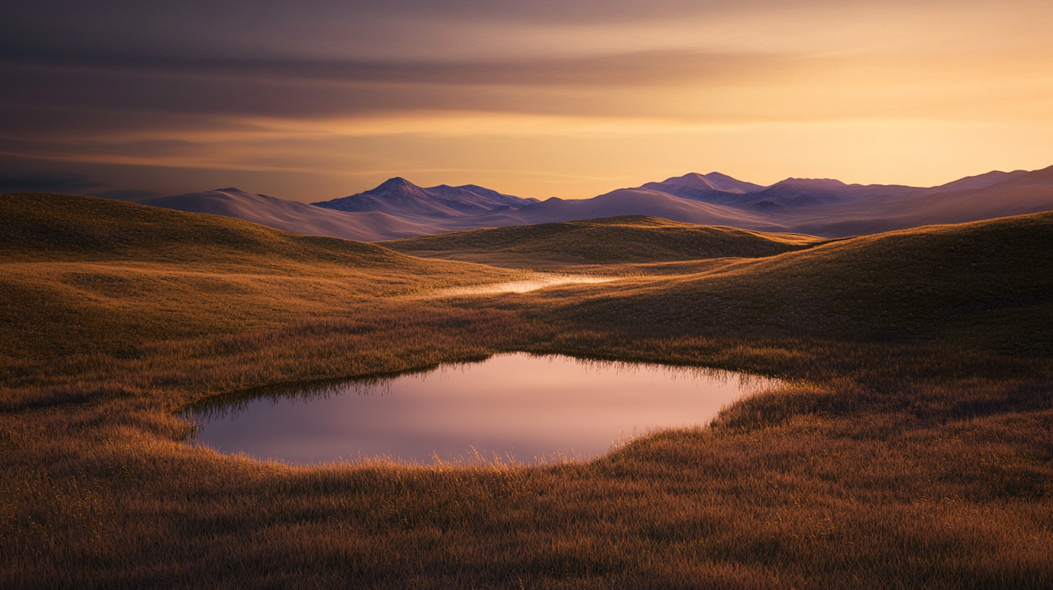 Serene Landscape with Golden Hills