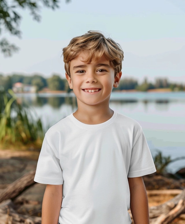 Smiling Boy in Nature