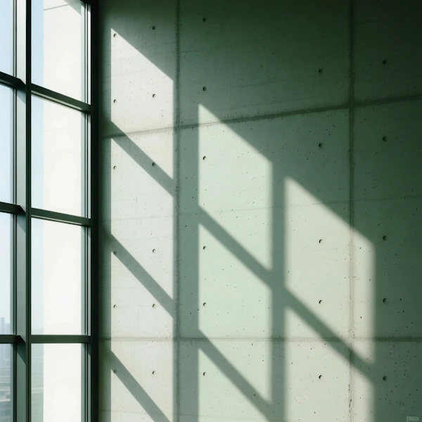 Sunlit Geometric Wall