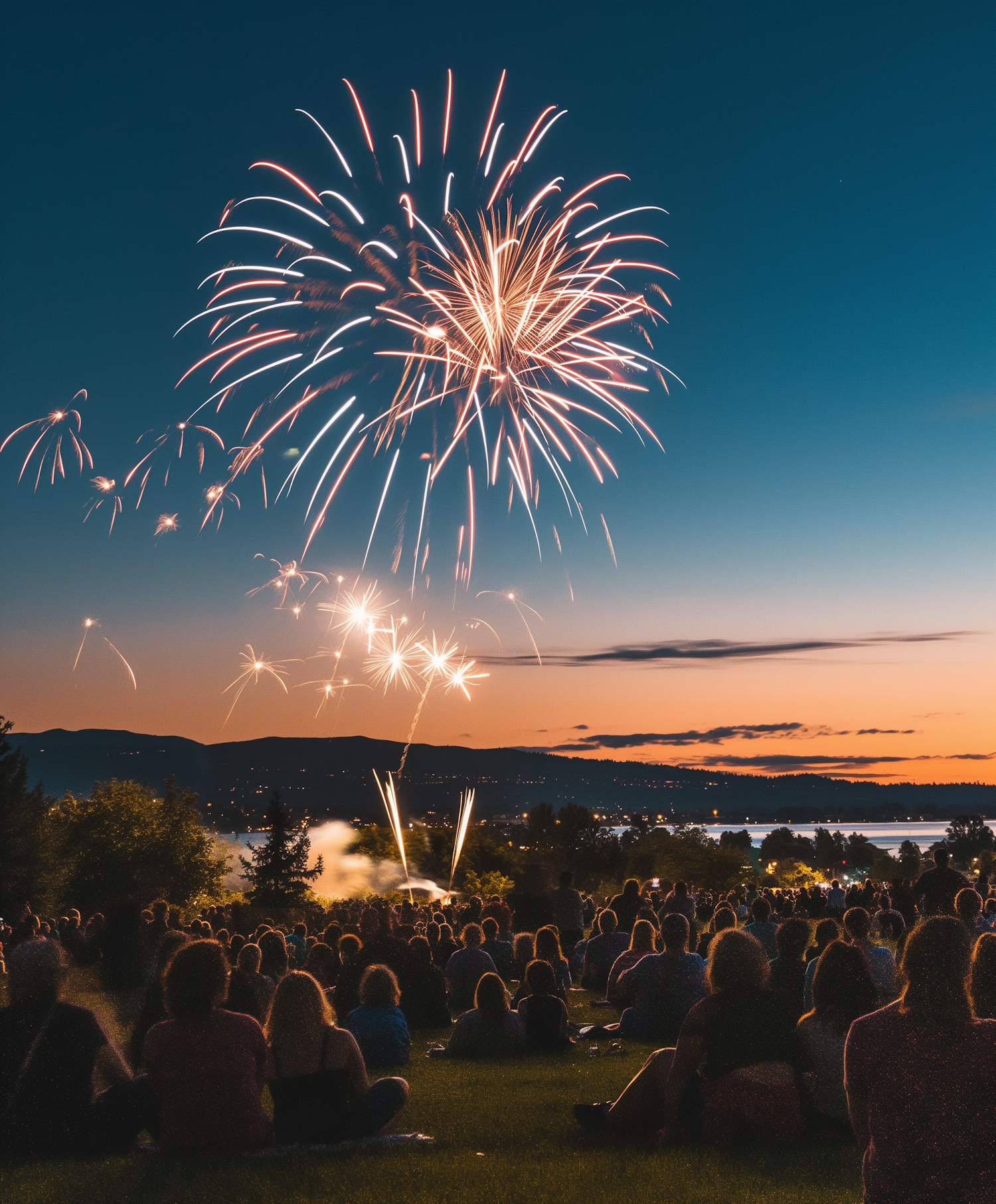 Fireworks Spectacle at Dusk