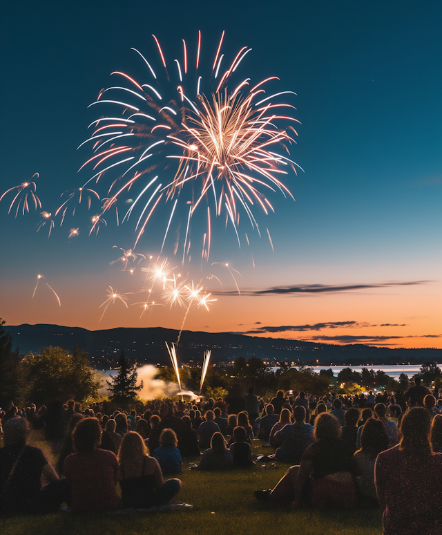 Fireworks Spectacle at Dusk