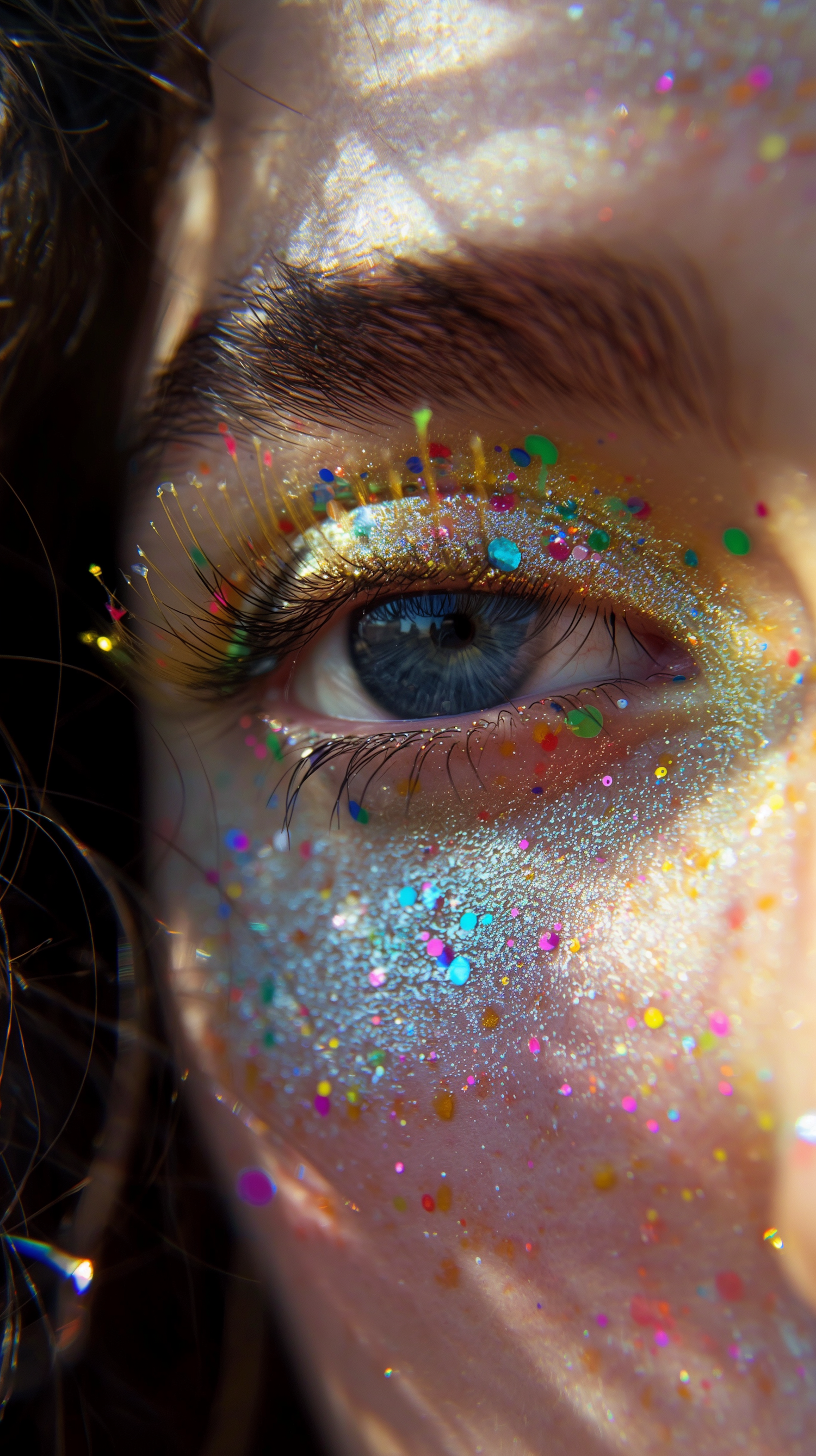 Vibrant Eye Makeup Close-Up