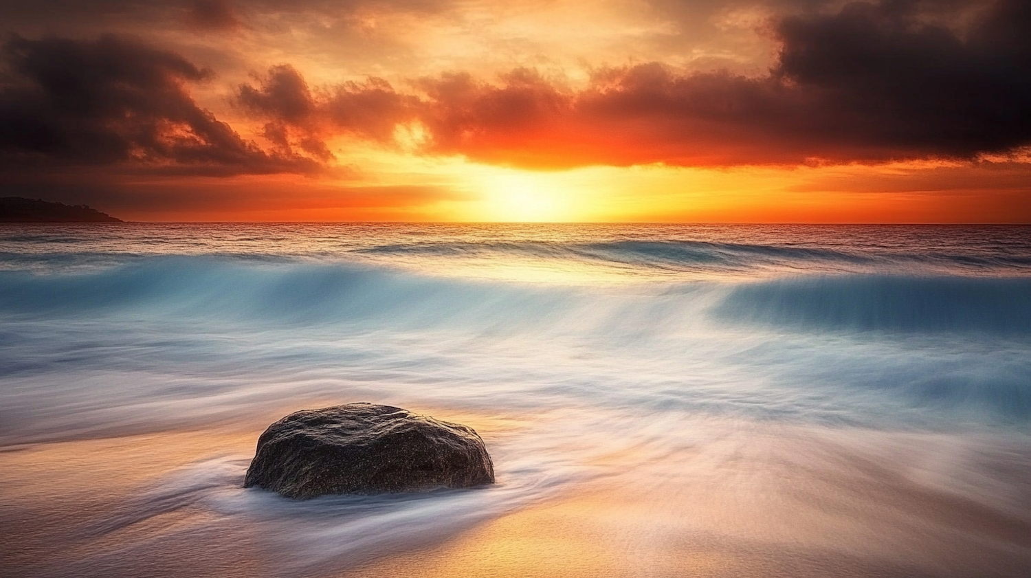 Serene Seascape at Sunset