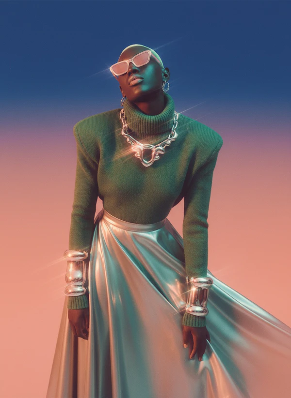Futuristic Fashion Pose