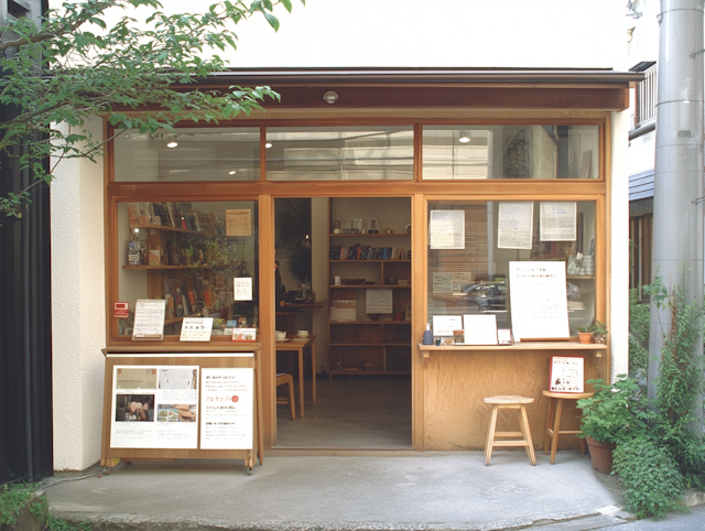 Quaint Bookstore Facade