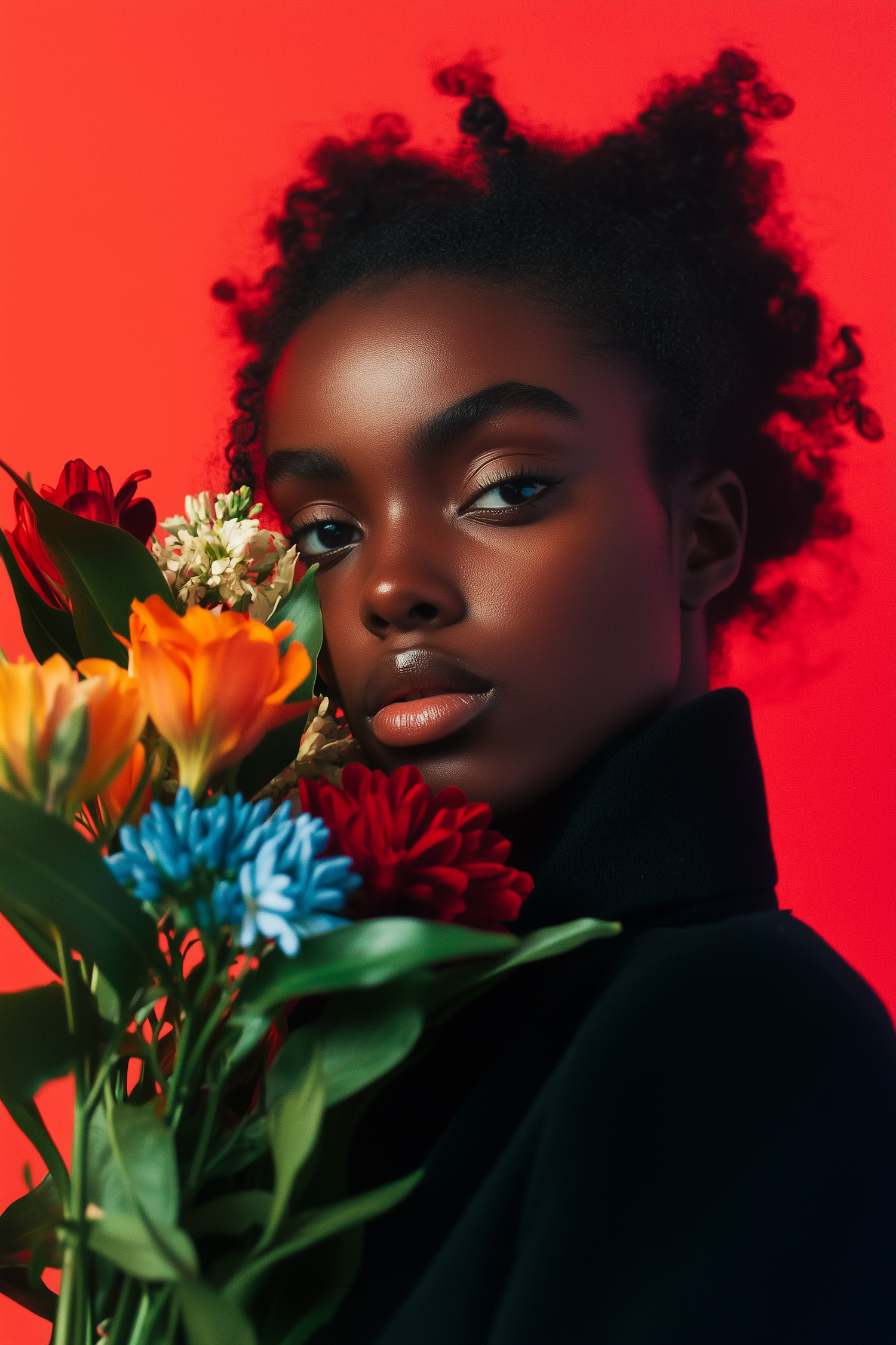 Portrait With Flowers