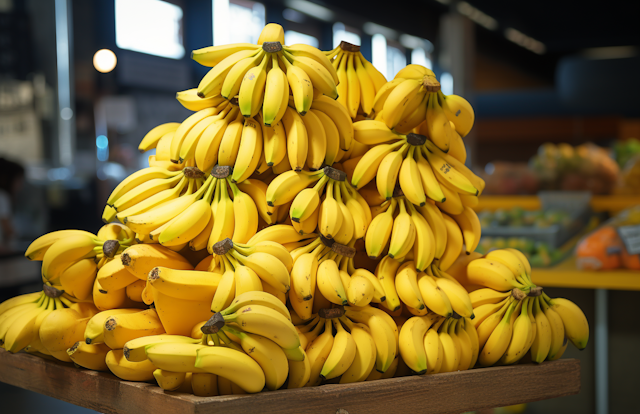 Market Fresh Bananas Display