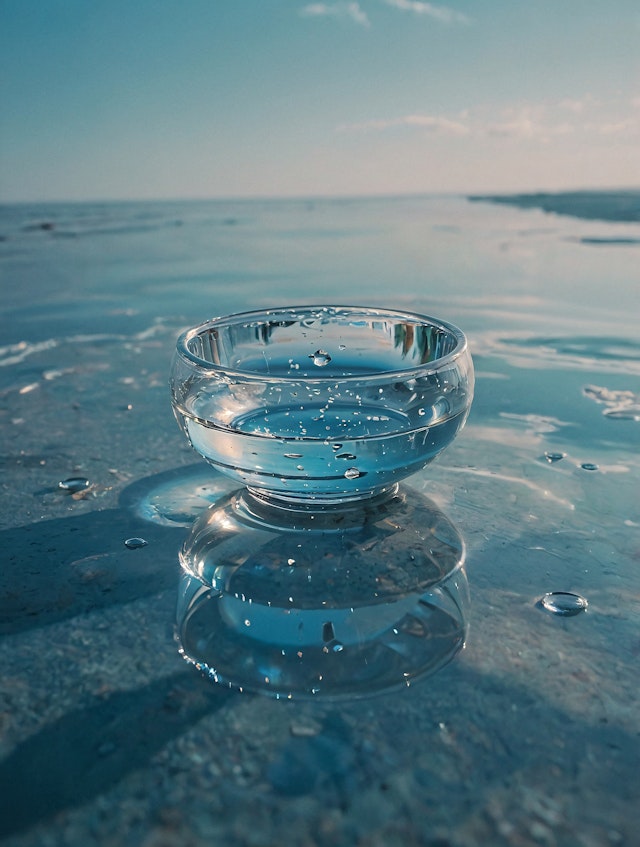 Serene Glass Bowl Scene