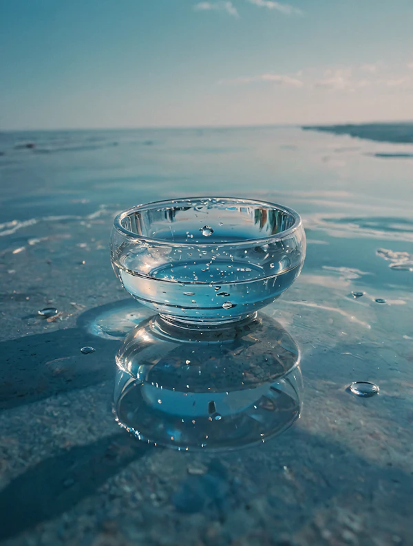 Serene Glass Bowl Scene