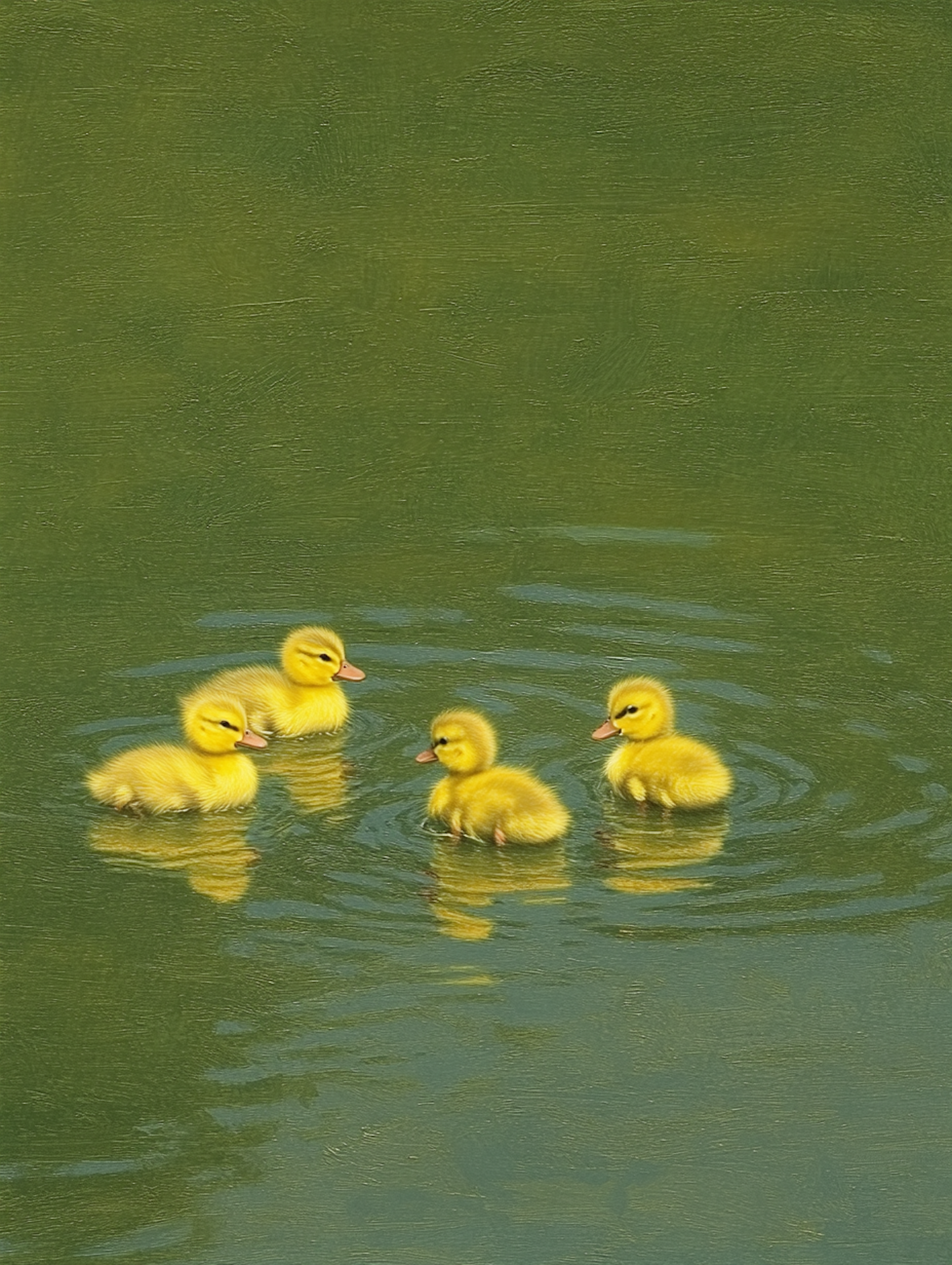 Ducklings on Water