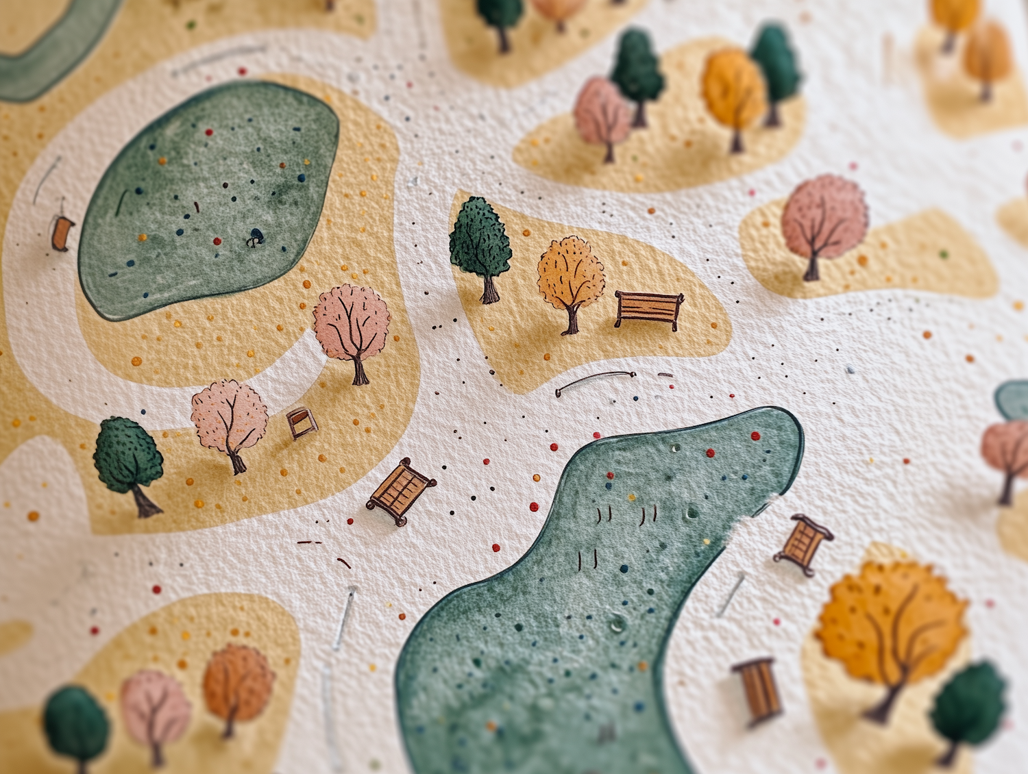 Whimsical Park Scene