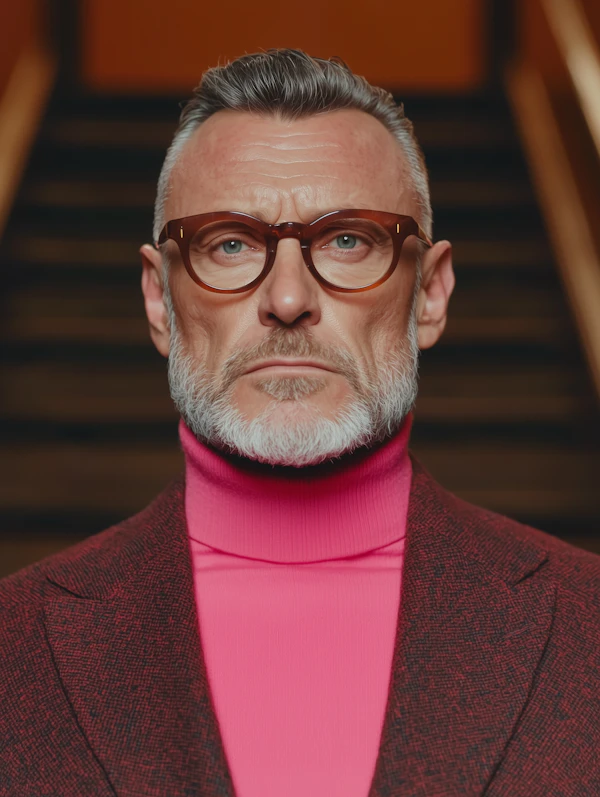 Distinguished Man in Bold Attire