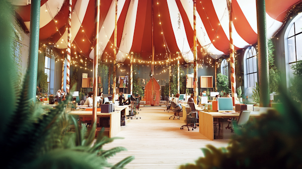 Circus Tent Themed Office Space