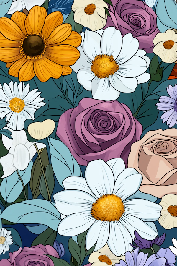 Vibrant Floral Illustration