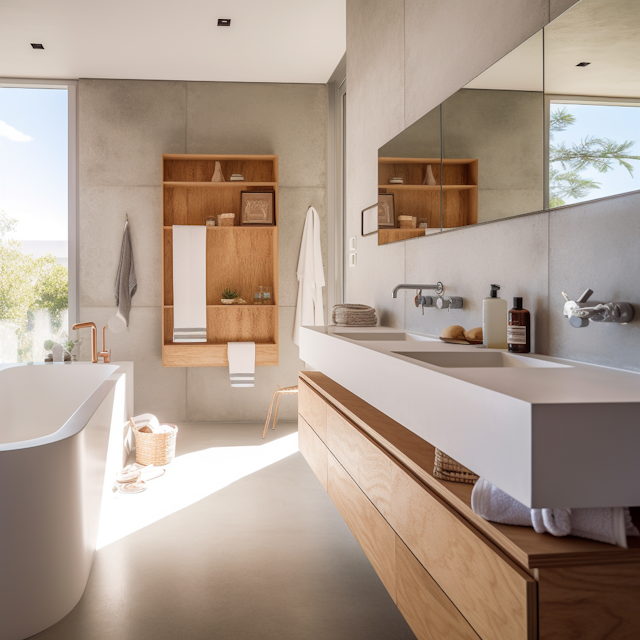 Sunny Modern Bathroom with Minimalist Design