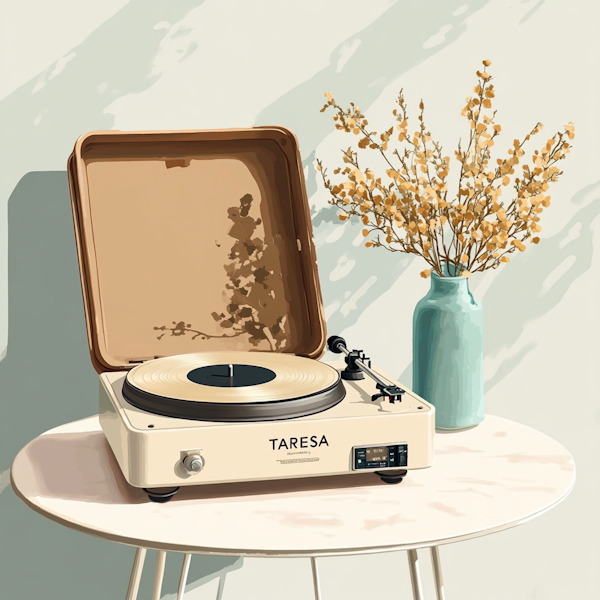 Retro Record Player with Modern Flair